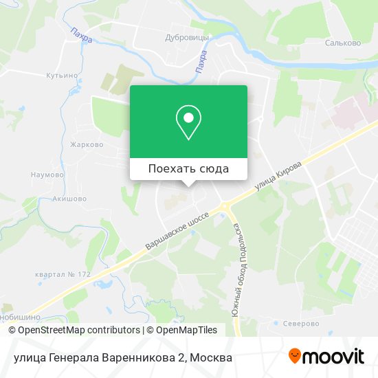 Карта улица Генерала Варенникова 2