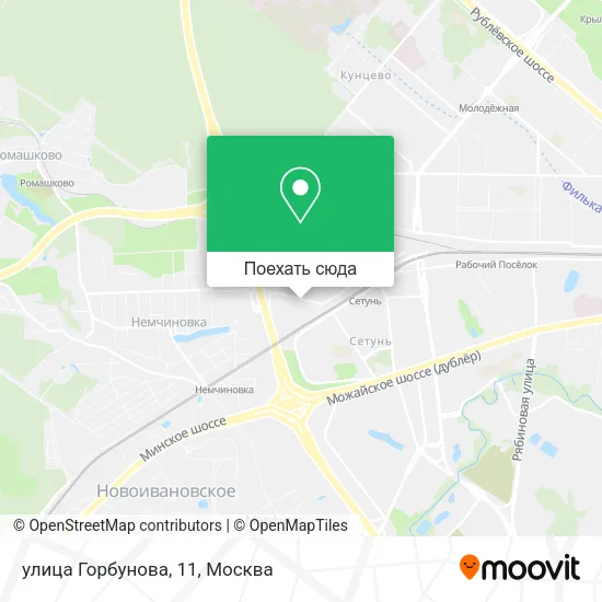 Карта улица Горбунова, 11