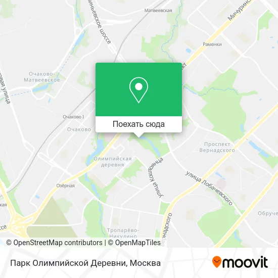 Карта Парк Олимпийской Деревни