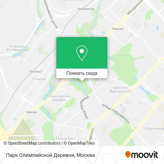 Карта Парк Олимпийской Деревни