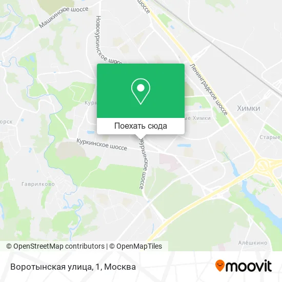 Карта Воротынская улица, 1