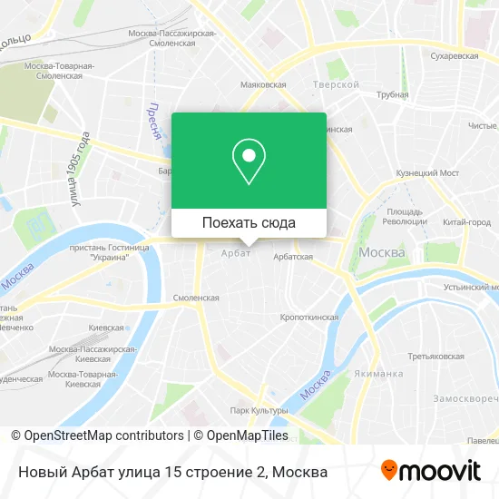 Карта Новый Арбат улица 15 строение 2