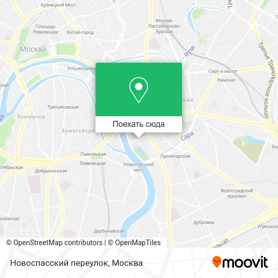 Карта Новоспасский переулок
