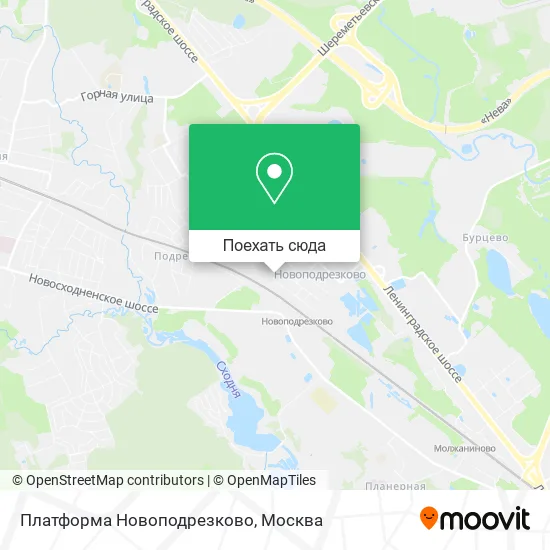 Карта Платформа Новоподрезково