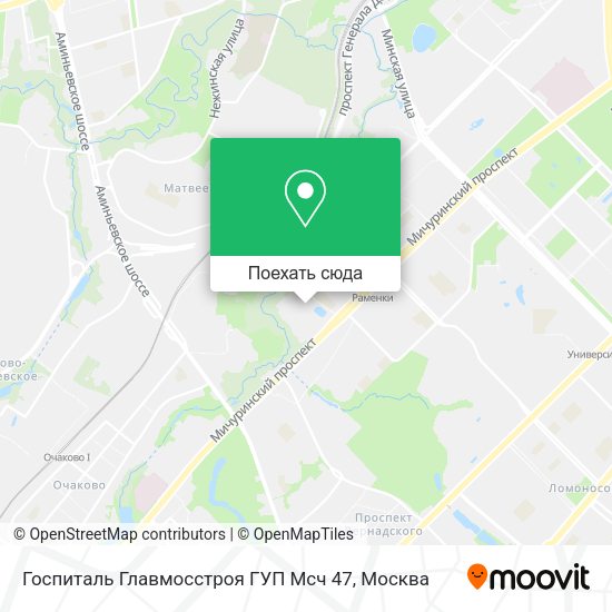 Карта Госпиталь Главмосстроя ГУП Мсч 47