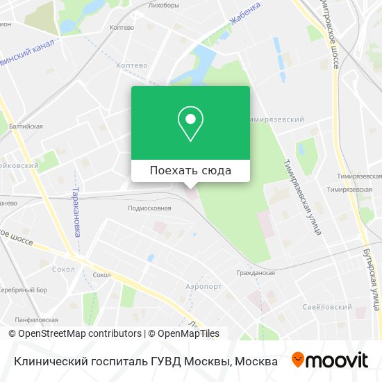 Карта Клинический госпиталь ГУВД Москвы