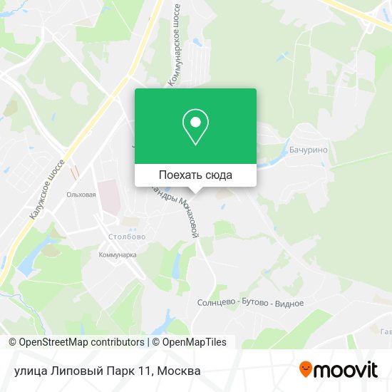 Карта улица Липовый Парк 11