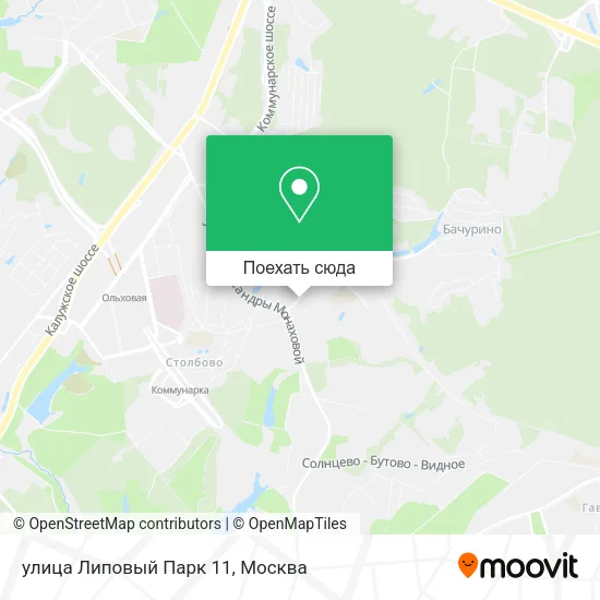 Карта улица Липовый Парк 11
