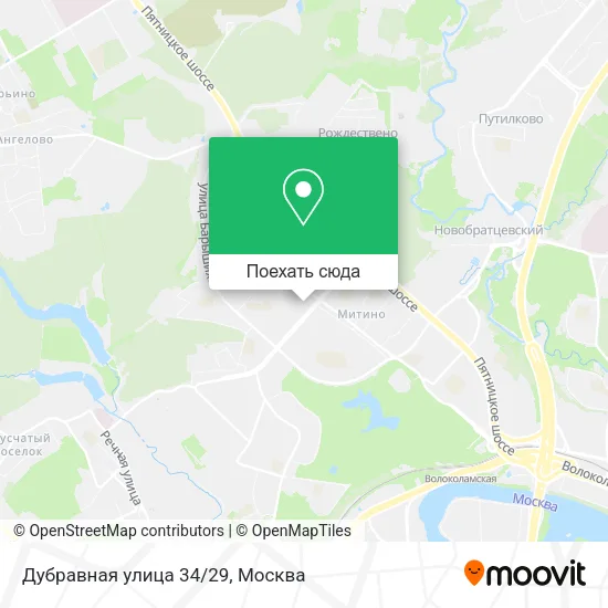 Карта Дубравная улица 34/29