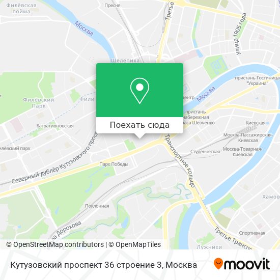 Карта Кутузовский проспект 36 строение 3