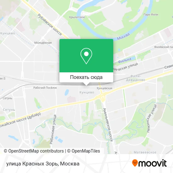 Карта улица Красных Зорь