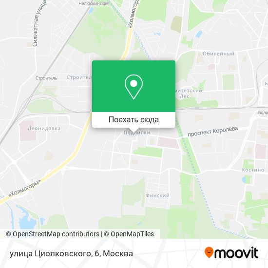 Карта улица Циолковского, 6