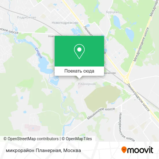 Карта микрорайон Планерная