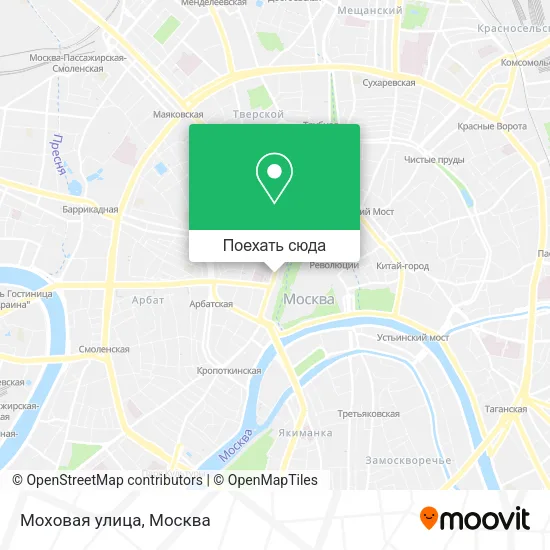 Карта Моховая улица