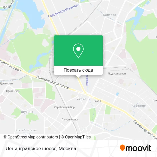 Карта Ленинградское шоссе