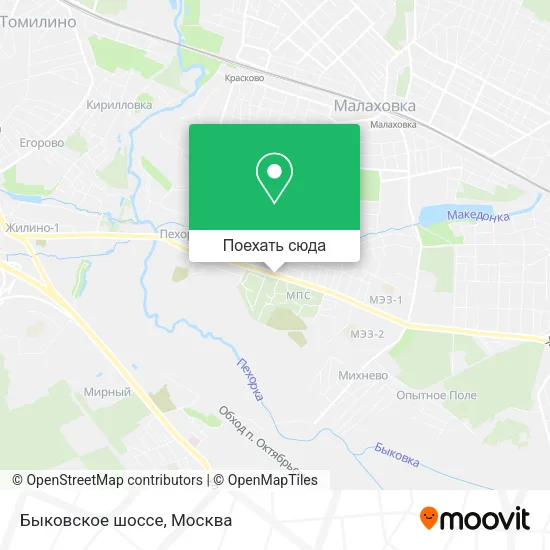 Карта Быковское шоссе