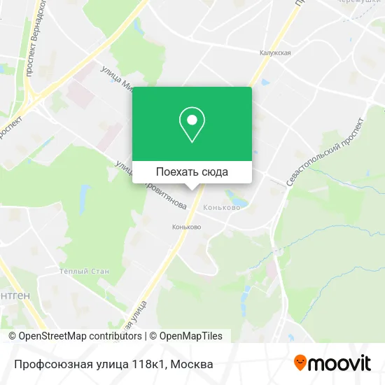 Карта Профсоюзная улица 118к1