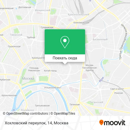 Карта Хохловский переулок, 14