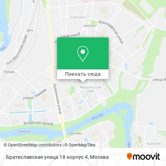 Карта Братиславская улица 18 корпус 4