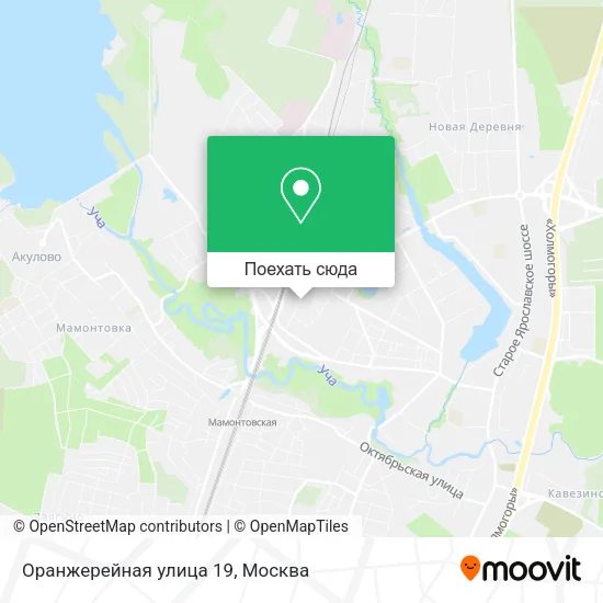 Карта Оранжерейная улица 19