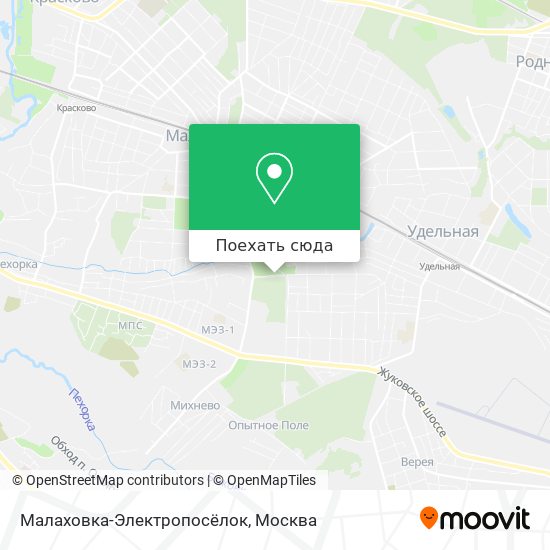 Карта Малаховка-Электропосёлок