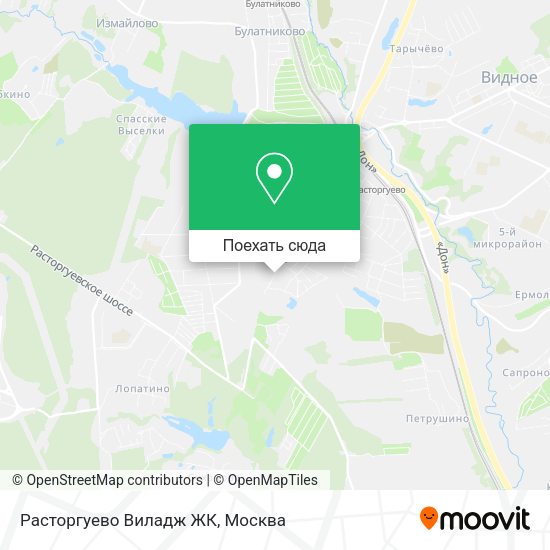 Карта Расторгуево Виладж ЖК