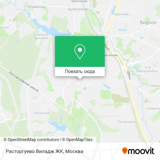 Карта Расторгуево Виладж ЖК