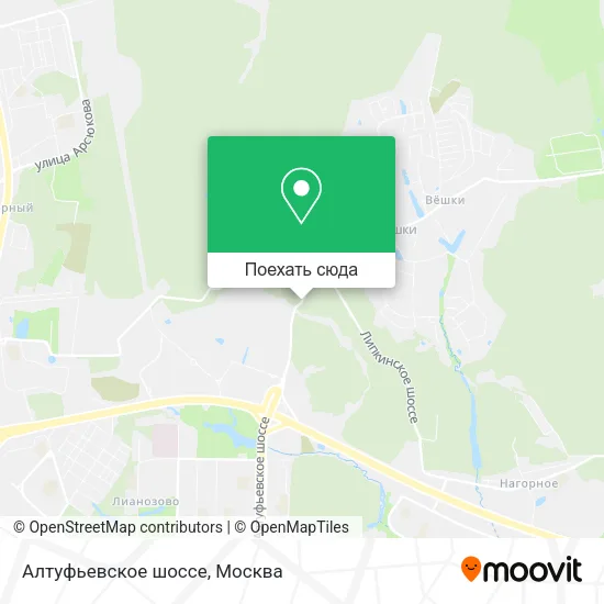 Карта Алтуфьевское шоссе