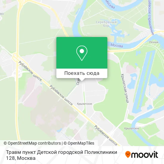 Карта Травм пункт Детской городской Поликлиники 128