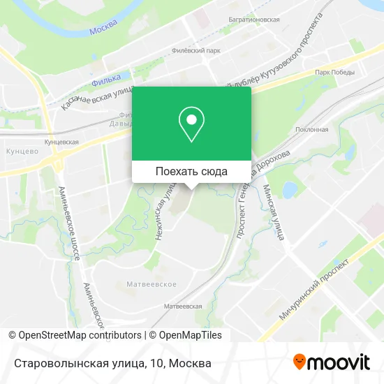 Карта Староволынская улица, 10