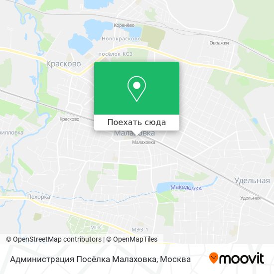 Карта Администрация Посёлка Малаховка