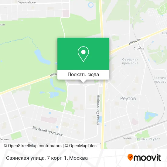 Карта Саянская улица, 7 корп 1