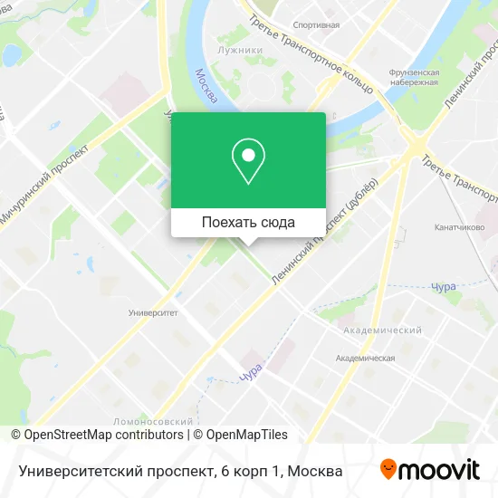 Карта Университетский проспект, 6 корп 1