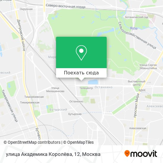 Карта улица Академика Королёва, 12