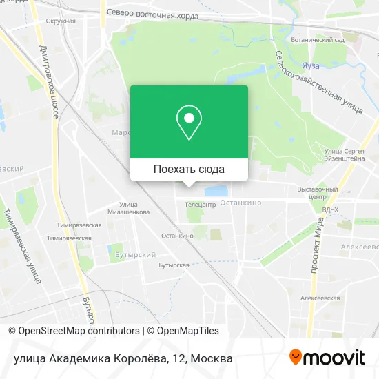 Карта улица Академика Королёва, 12
