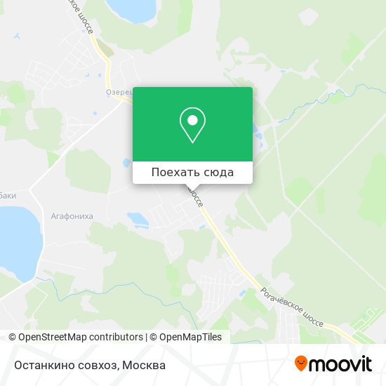 Карта Останкино совхоз