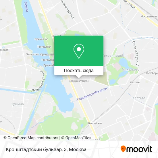 Карта Кронштадтский бульвар, 3
