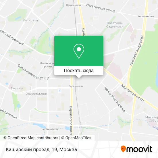 Карта Каширский проезд, 19