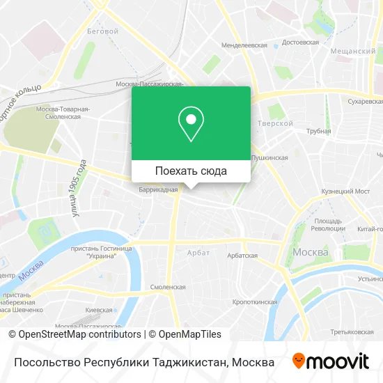 Карта Посольство Республики Таджикистан