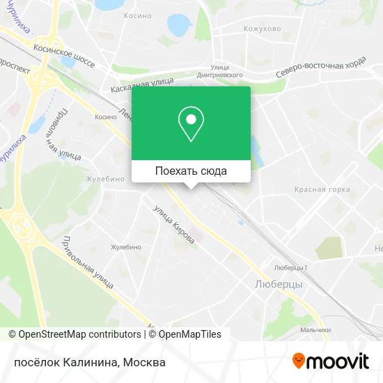 Карта посёлок Калинина