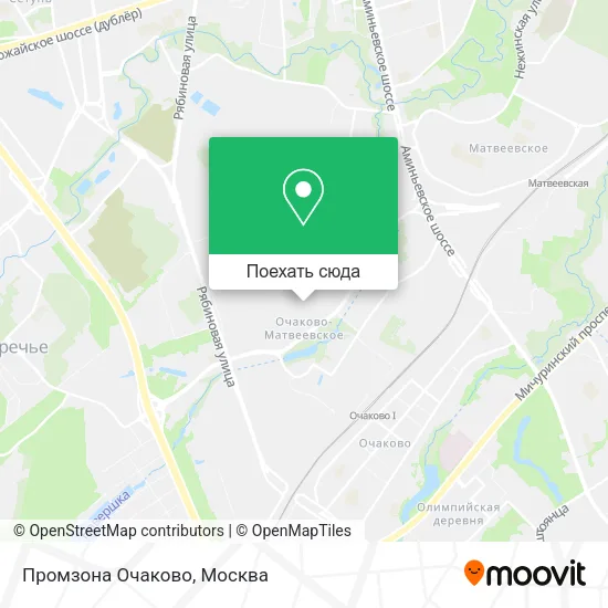 Карта Промзона Очаково