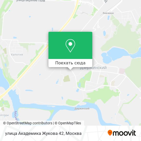 Карта улица Академика Жукова 42