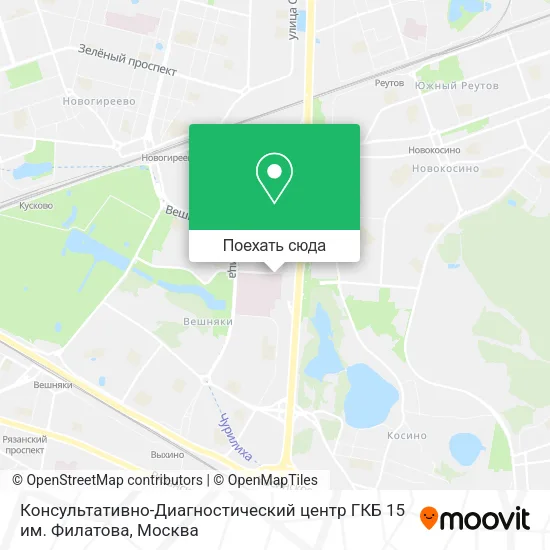 Карта Консультативно-Диагностический центр ГКБ 15 им. Филатова