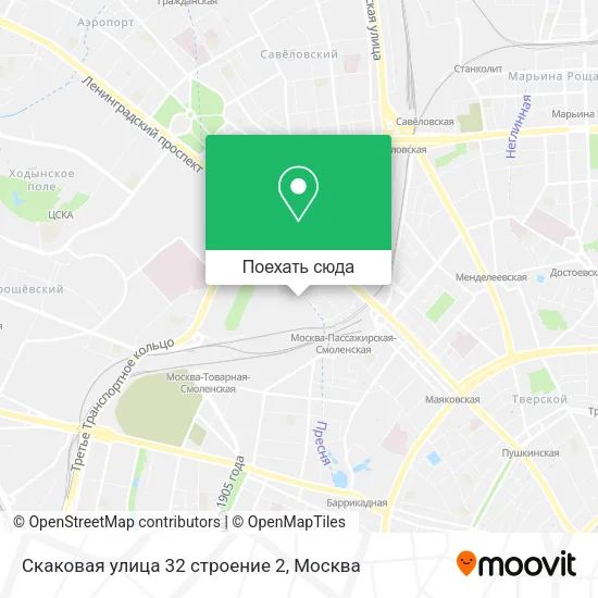 Карта Скаковая улица 32 строение 2