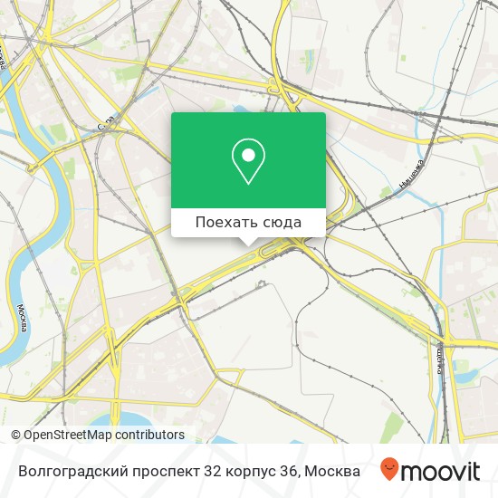 Карта Волгоградский проспект 32 корпус 36