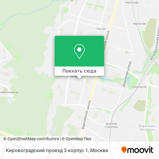 Карта Кировоградский проезд 3 корпус 1