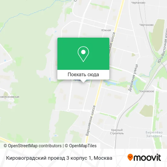 Карта Кировоградский проезд 3 корпус 1
