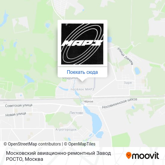 Карта Московский авиационно-ремонтный Завод РОСТО