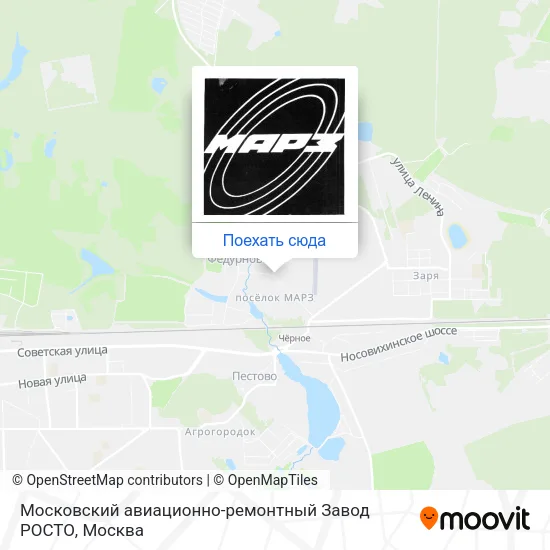 Карта Московский авиационно-ремонтный Завод РОСТО