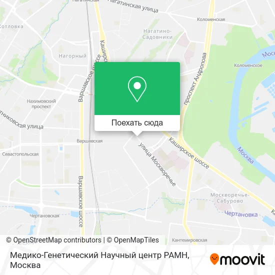 Карта Медико-Генетический Научный центр РАМН
